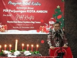 PDIP Kota Ambon Gelar Perayaan Natal, Wali Kota Ajak Kolaborasi Bangun Ambon Damai Sejahtera