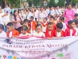 Tak Gentar Hujan! 1.500 Anak PAUD dan Tokoh Perempuan Padati Gong Perdamaian, Parade Kebaya Ambon 2026 Gema Cinta Budaya